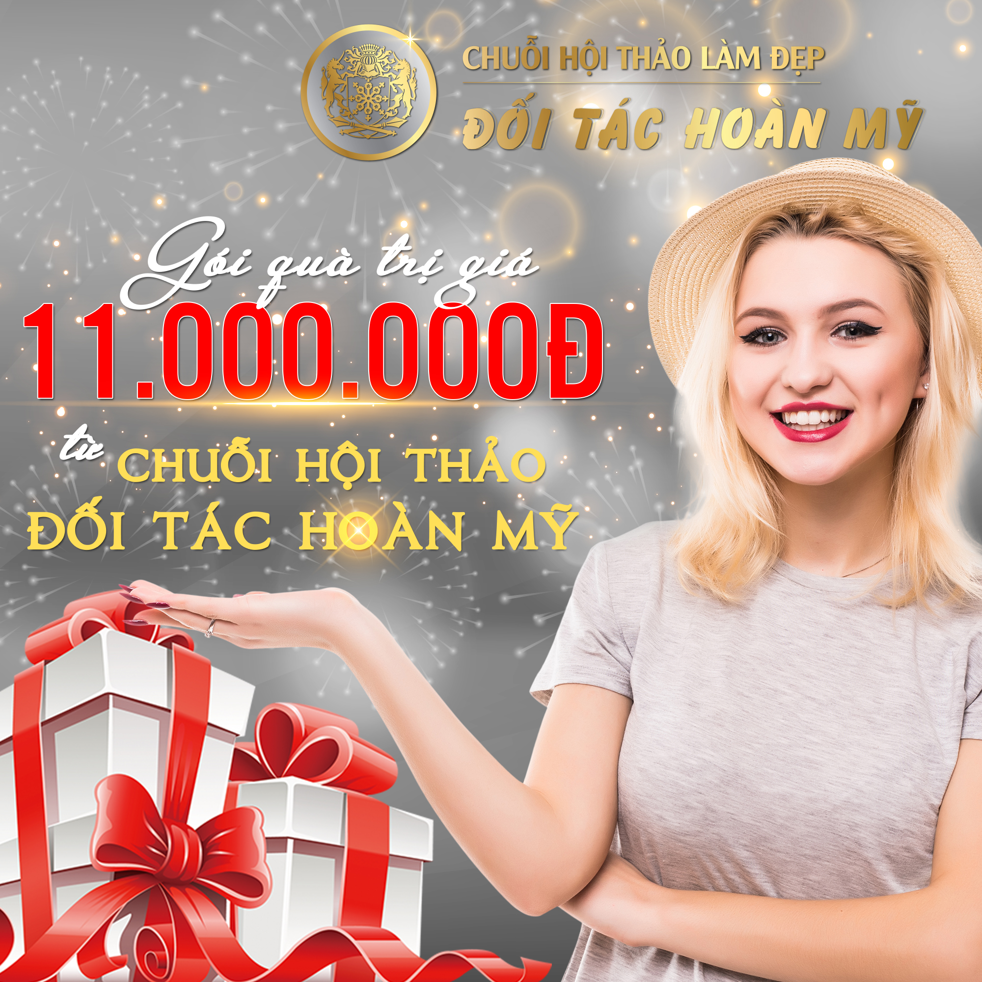 GÓI QUÀ TẶNG TRỊ GIÁ 11 TRIỆU ĐỒNG TỪ ĐỐI TÁC HOÀN MỸ
